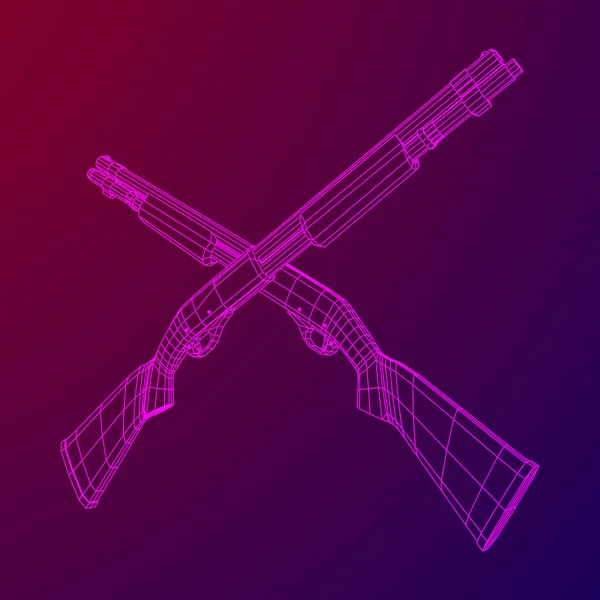 Shotgun geweer jacht karabijn — Stockvector