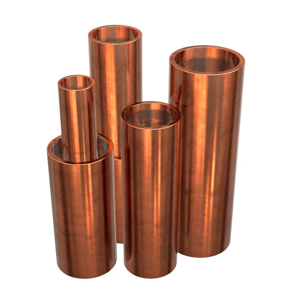 Tubos o tubos de cobre — Foto de Stock