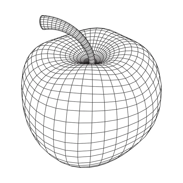 Ilustración vectorial de manzana — Vector de stock