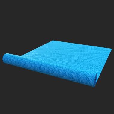 Yarı haddelenmiş yoga mavi pilates mat