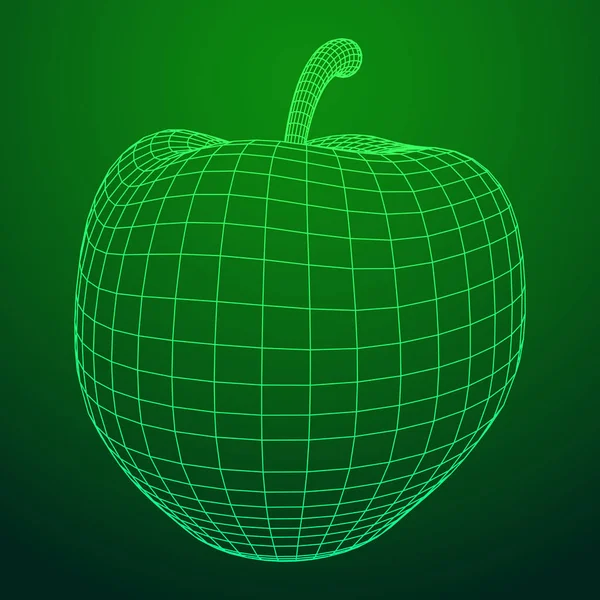 Ilustración vectorial de manzana — Vector de stock