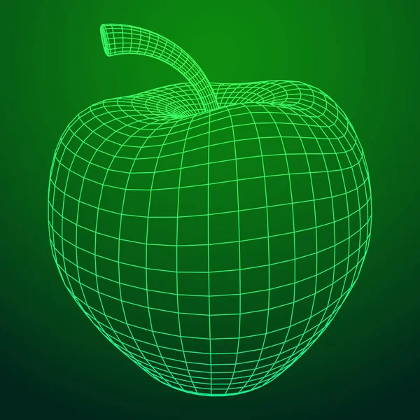 Ilustración vectorial de manzana — Vector de stock