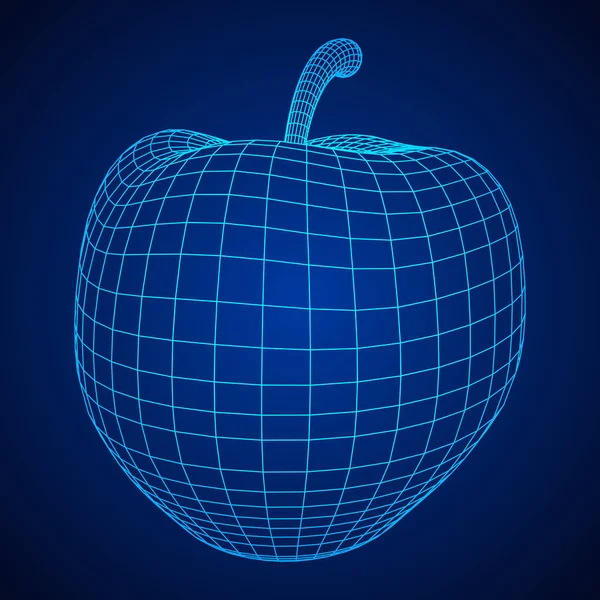 Ilustración vectorial de manzana — Vector de stock