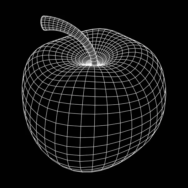 Ilustración vectorial de manzana — Archivo Imágenes Vectoriales