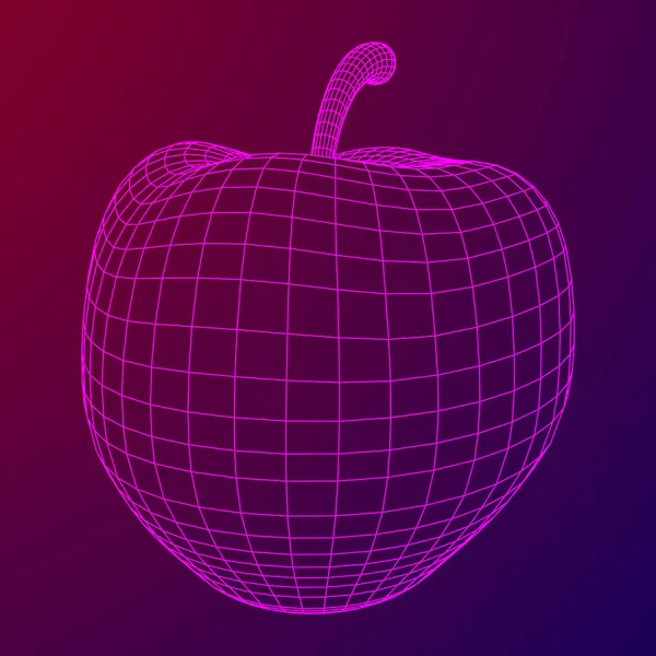 Ilustración vectorial de manzana — Vector de stock