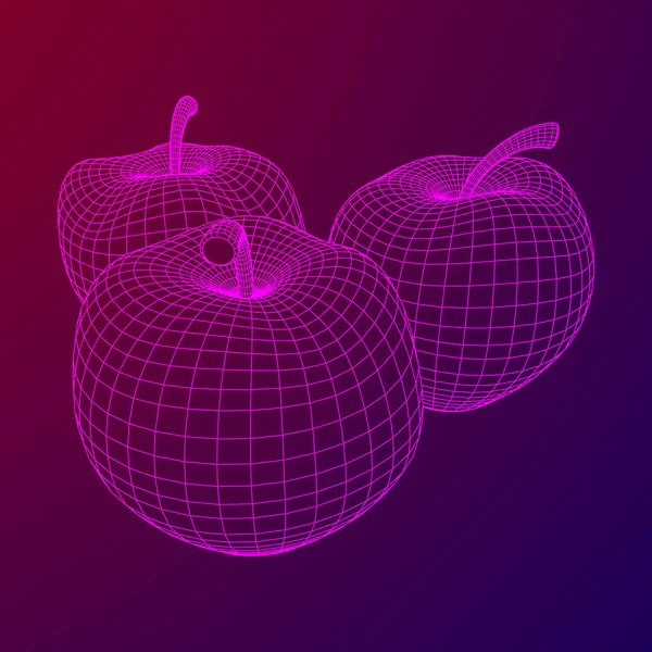 Ilustración vectorial de manzana — Vector de stock