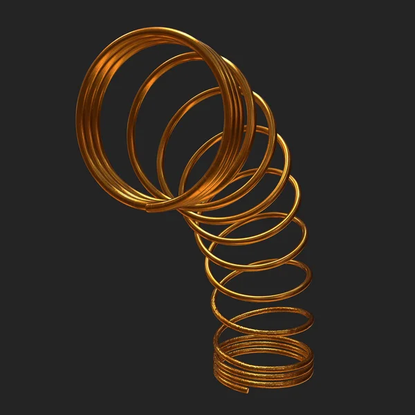 Gold spring 3d — Zdjęcie stockowe