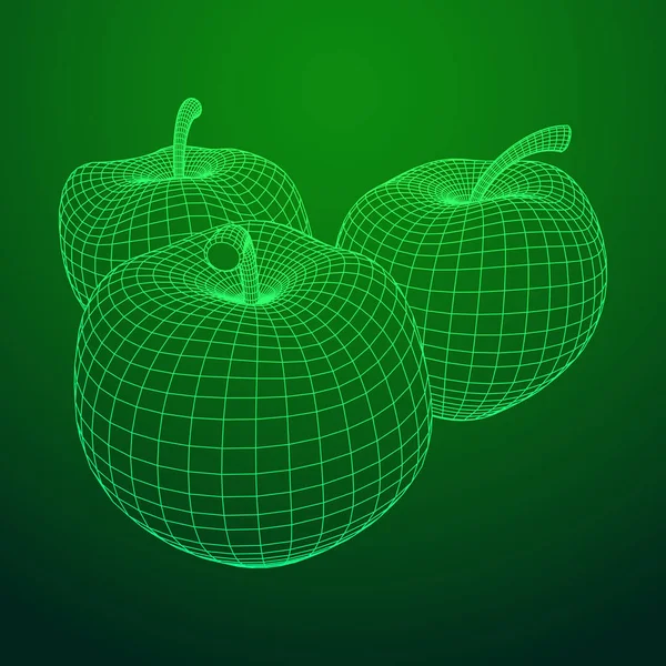 Ilustración vectorial de manzana — Vector de stock