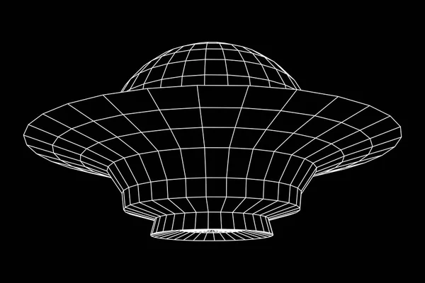 Drahtgeflecht für Ufo-Raumschiff — Stockvektor
