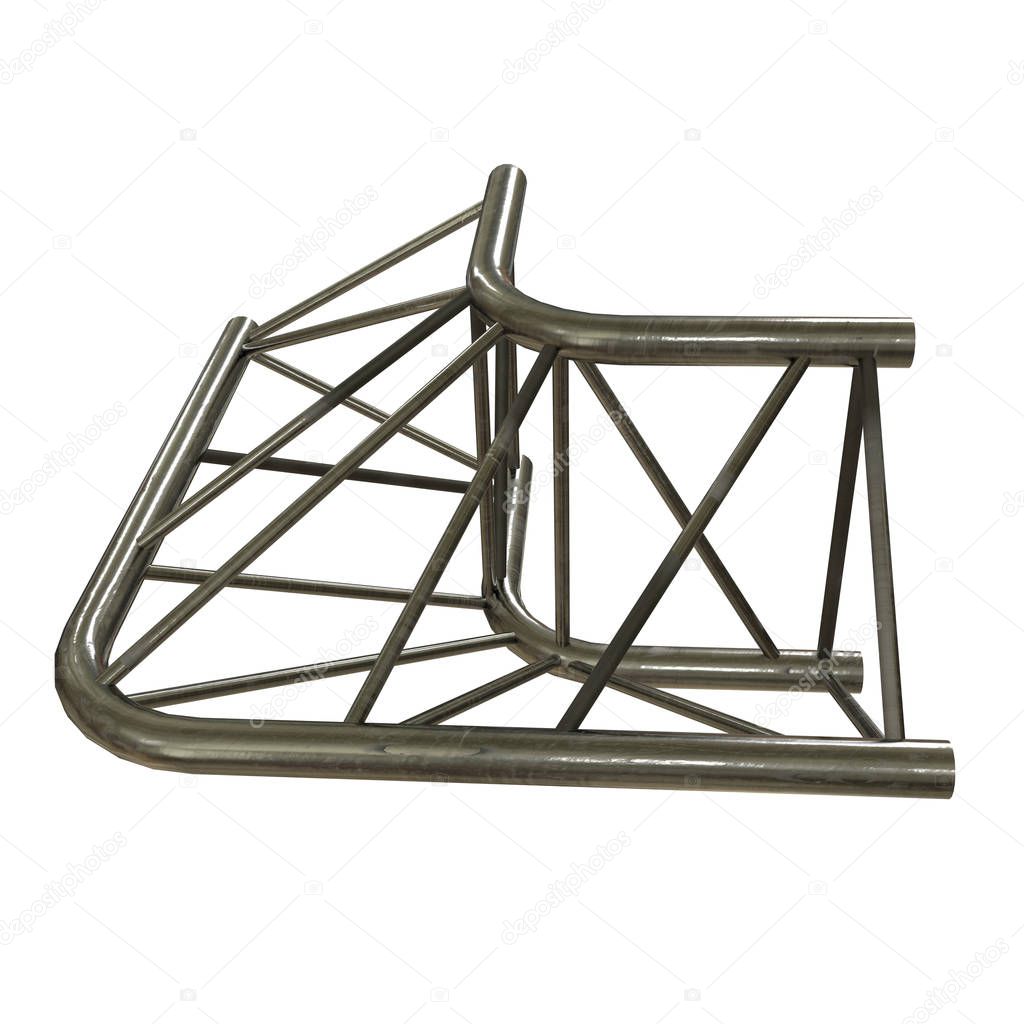 Metal truss girder element