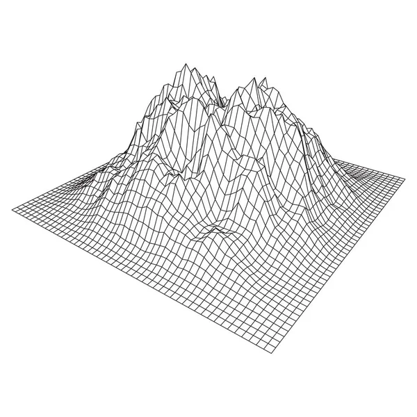 Wireframe landskap bakgrund. — Stock vektor