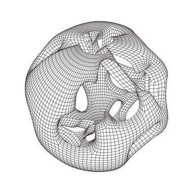 Soyut vektör tel kafes küre
