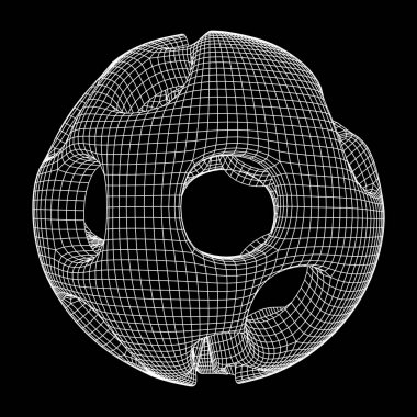 Soyut vektör tel kafes küre
