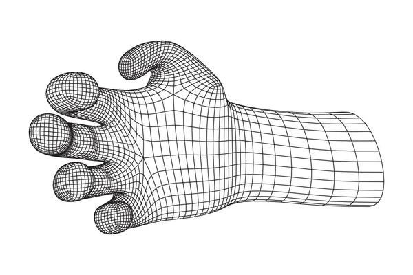 Mänsklig Arm wireframe — Stock vektor