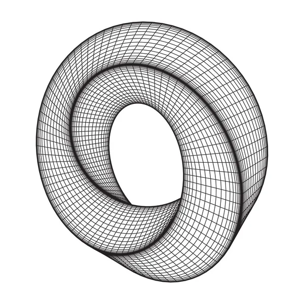 Mobius strip ring sacred geometry — Stock Vector