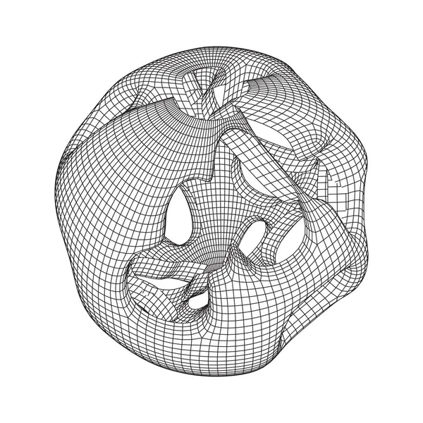 Esfera de wireframe vetorial abstrato — Vetor de Stock