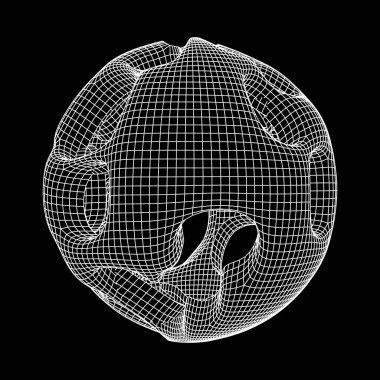 Soyut vektör tel kafes küre