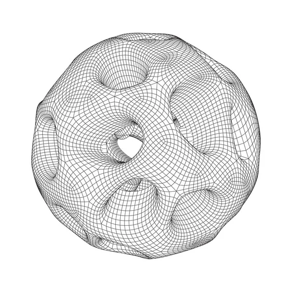 Abstraktní vektorová drátěný koule — Stockový vektor