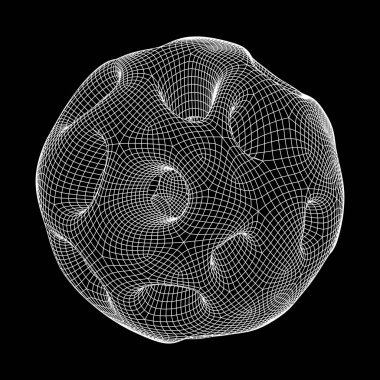 Soyut vektör tel kafes küre