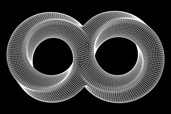 Полоса Мёбиуса кольцо бесконечности сакральная геометрия — стоковый вектор