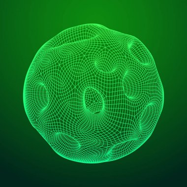 Abstract vector wireframe sphere clipart