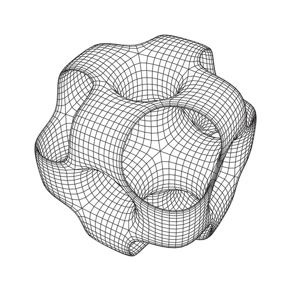 Портативный куб с проволочной рамкой — стоковый вектор