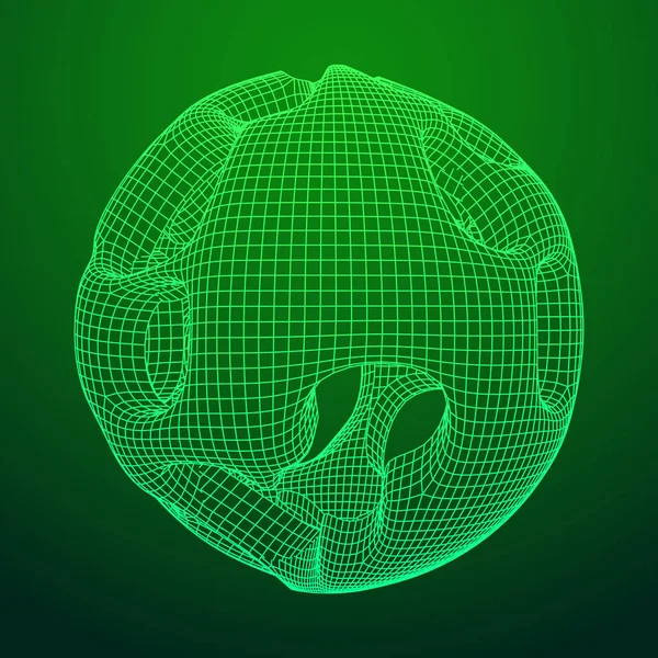 Esfera de marco de alambre de vector abstracto — Vector de stock