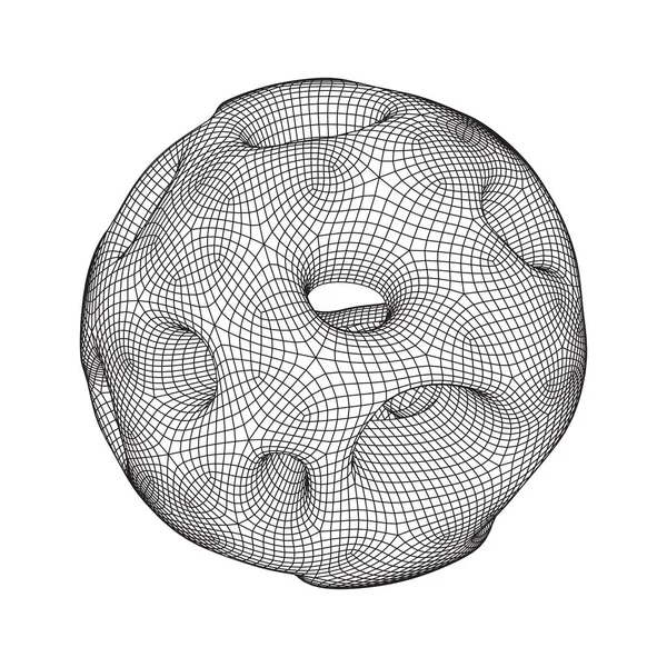 Abstrakte Vektor-Drahtkugel — Stockvektor