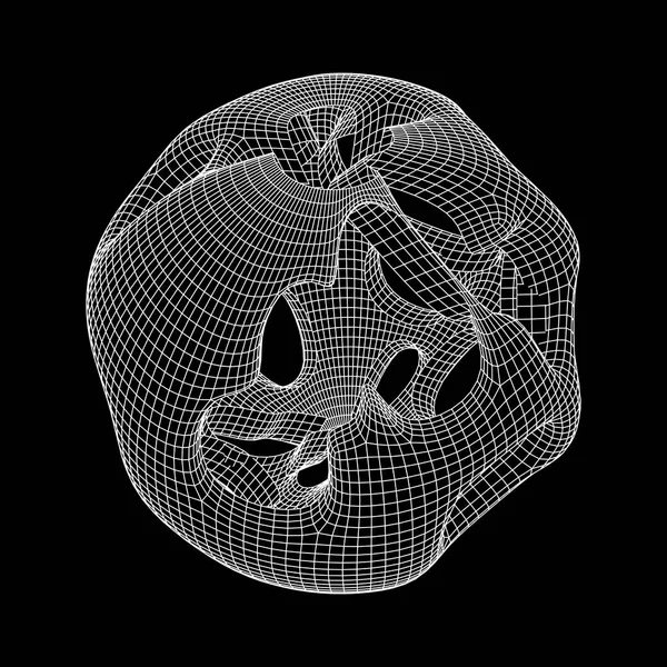 Abstract vector wireframe sphere — Stock Vector