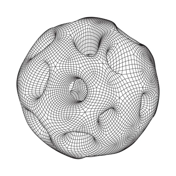 Esfera de marco de alambre de vector abstracto — Vector de stock