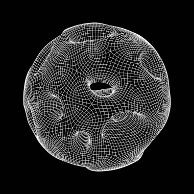 Soyut vektör tel kafes küre