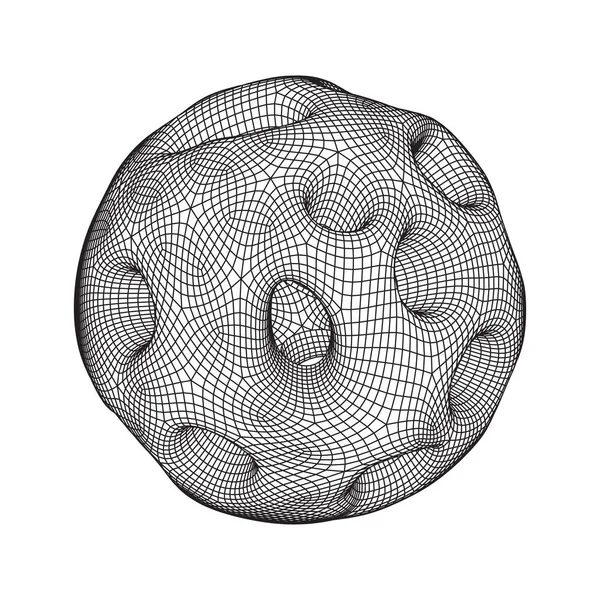 抽象的なベクトルのワイヤ フレームの球 — ストックベクタ