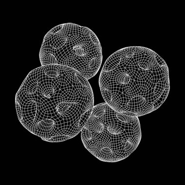 Soyut vektör tel kafes küre