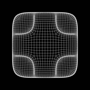 Tel kafes Necker pürüzsüz küp