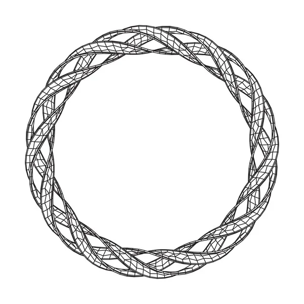 Wireframe mesh ring — Stockvector