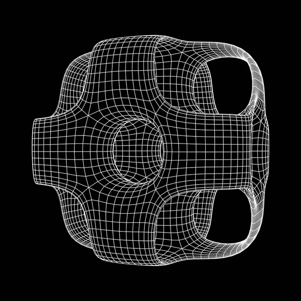 Каркасна портований куб — стоковий вектор