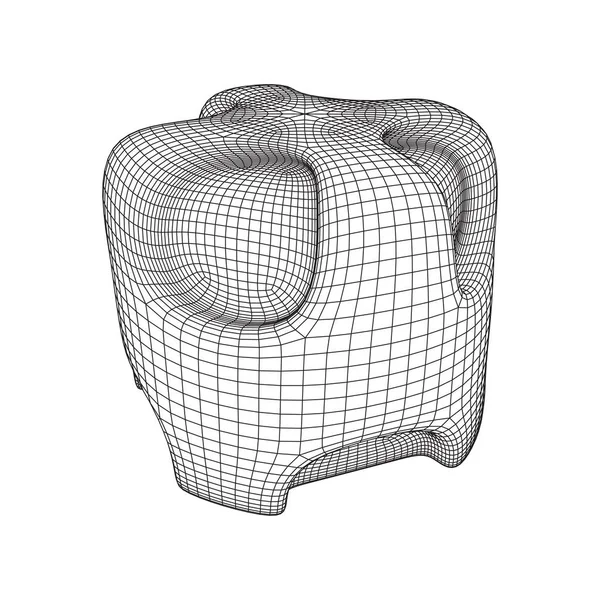 Футуристический случай с Wireframe — стоковый вектор