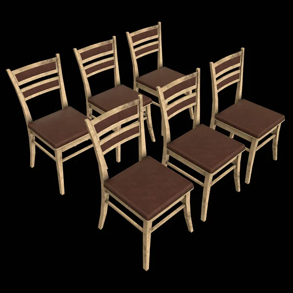 Sandalye arkalık ile 3d