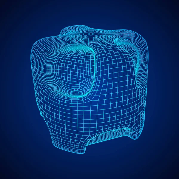 Футуристический случай с Wireframe — стоковый вектор