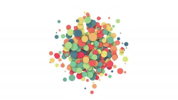 Animation de coup de confettis colorés — Video