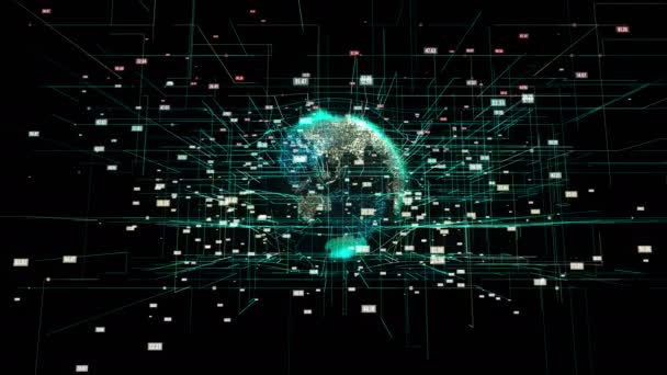 Big Data visualisation mouvement arrière-plan .