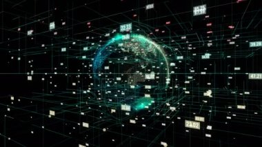 Büyük veri görselleştirme hareketli arka plan.