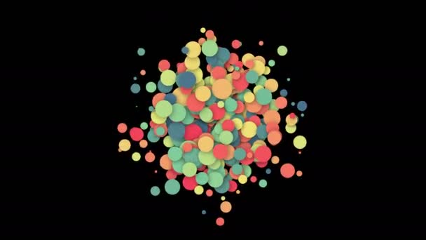 Animation de coup de confettis colorés — Video