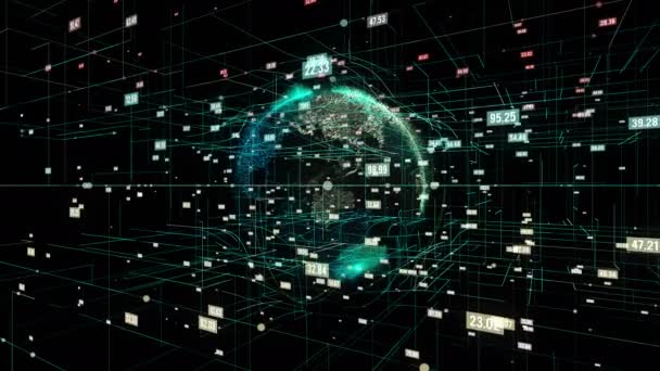 Big Data visualisation mouvement arrière-plan .