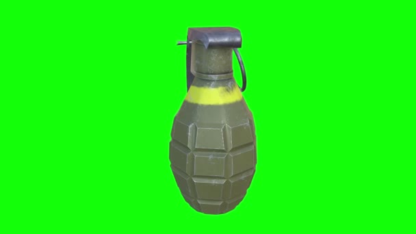 3 d 爆弾手榴弾 — ストック動画