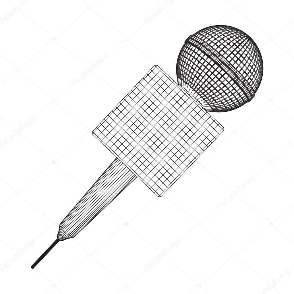 Microphone vector. News illustration.