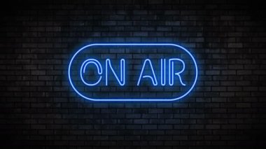Canlı yayında Neon ışık mavi