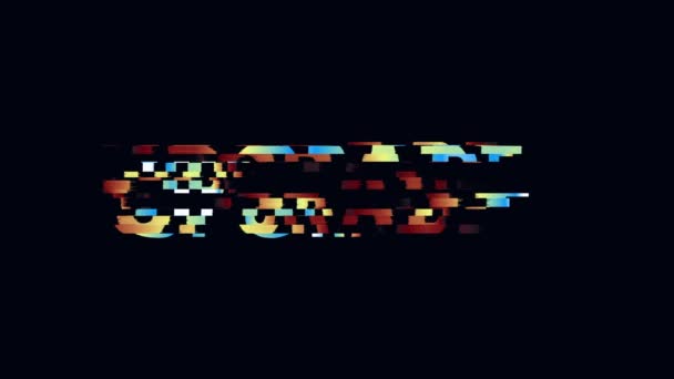 Aggiorna testo distorto glitch — Video Stock