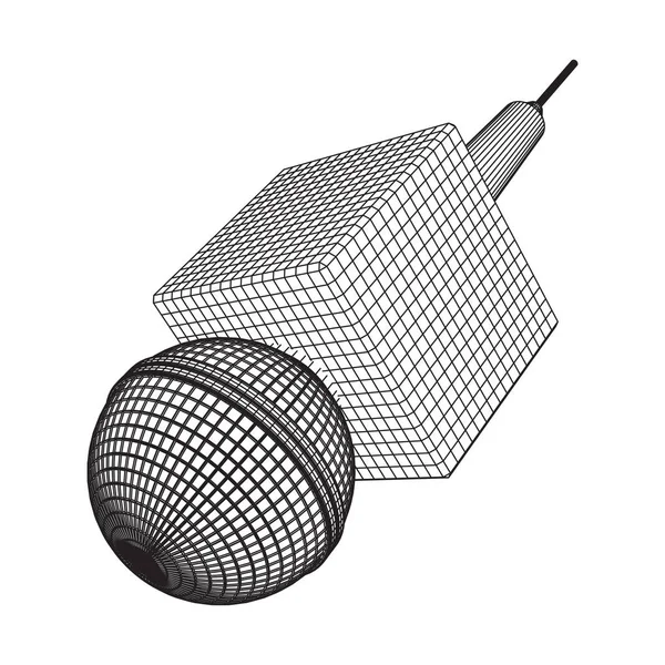 Vecteur de microphone. Illustration . — Image vectorielle
