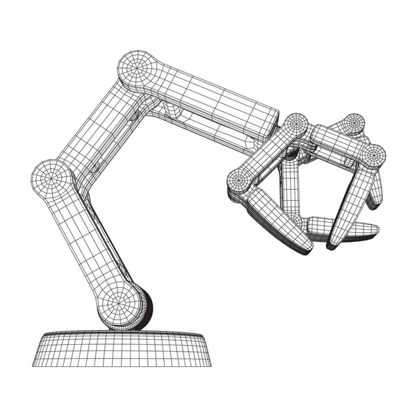 Robotické rameno vektor — Stockový vektor